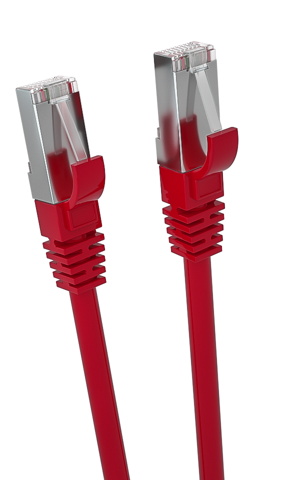 CobiCabling CAT6A S/FTP RJ45 PATCH CORD 26AWG LSZH 0,25 Red