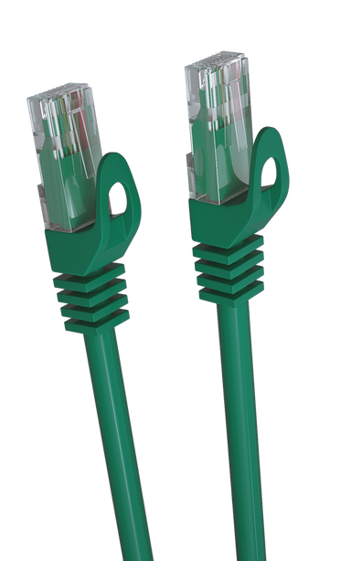 CobiCabling CAT6A UTP RJ45 PATCH CORD 26AWG LSZH 0,25 m Green