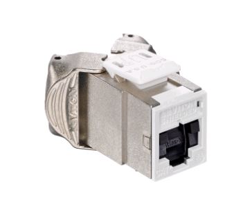 Atlas-X1 Cat6A Shielded Jack with Shutter Tool-free White