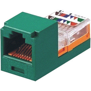 Mini-Com Module, Cat 5e, UTP,Universal, Green leadframe Style