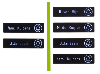 Name tag ProLine 2V/4V, ProLine SIP Compact  incl. engraving