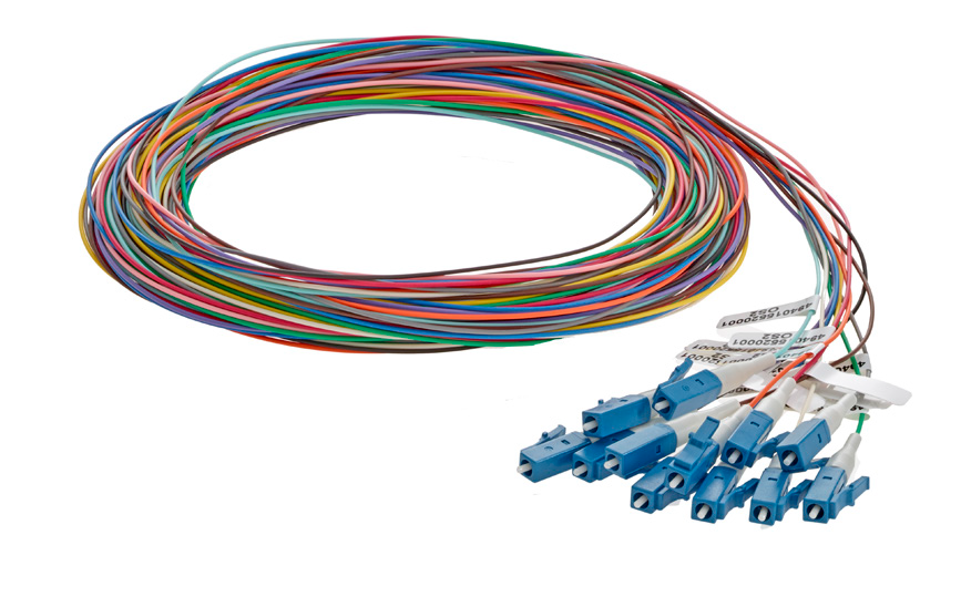 Pigtail Kit OM3 Multimode LC - 12 Pigtails 50um TIA 12 colors 1M
