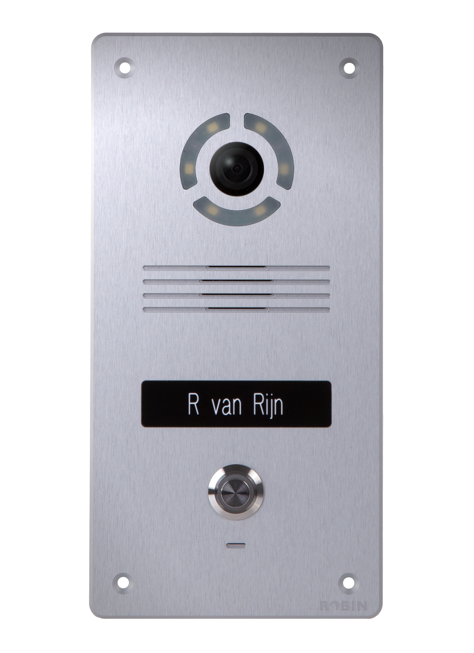 SlimLine SIP 1 HD 2MP Silver Flush