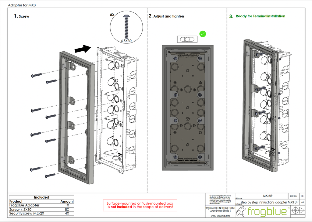 frogInWall MX3 adapter white