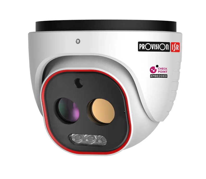 Thermal Network Turret Camera, 5MP, 7 mm thermal lens  25° (optical 35°)