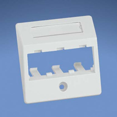 Faceplate, 3 Port, 55x55mm, Sloped, Arctic White