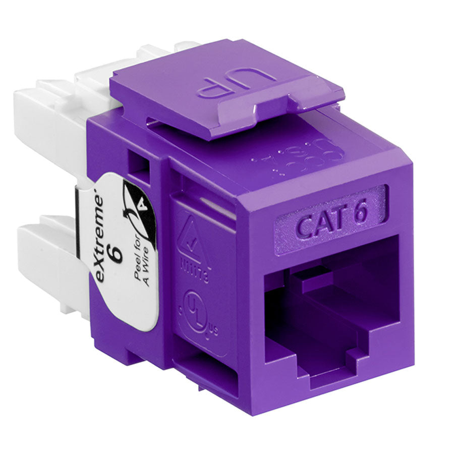 eXtreme Cat 6 Unshielded Jack 110-Style - Purple