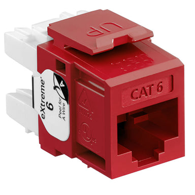 eXtreme Cat 6 Unshielded Jack 110-Style - Red