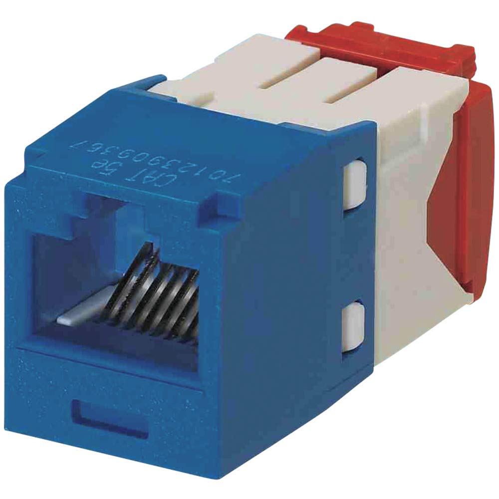 Mini Com Connector Mini-Com Module, Cat 5e, UTP, Blue, TG Style — Gold-IP