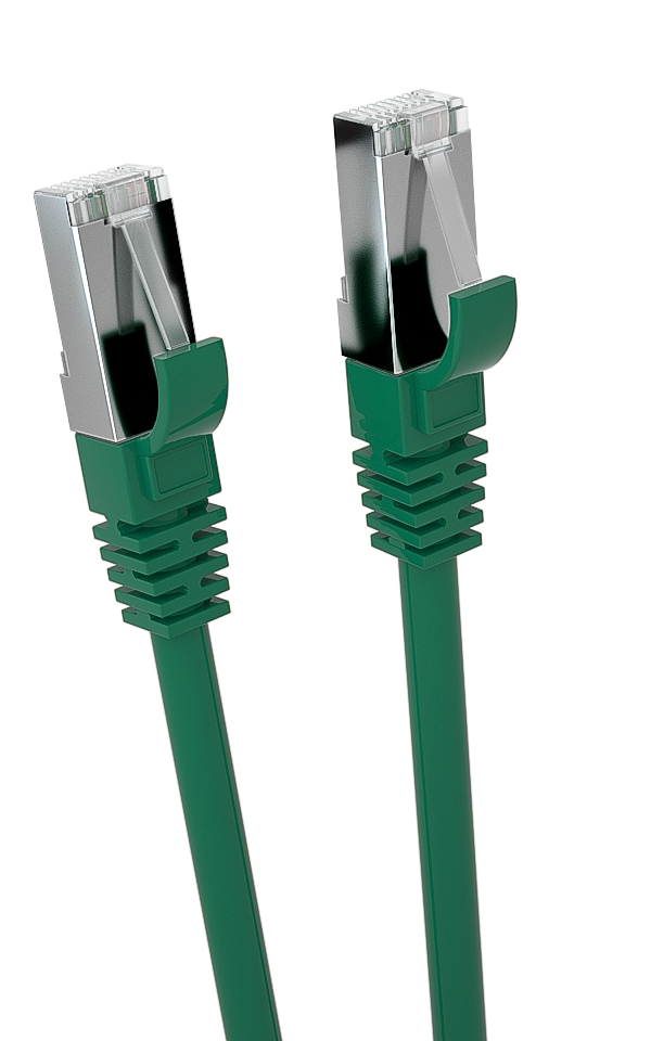 CobiCabling CAT6A S/FTP RJ45 PATCH CORD 26AWG LSZH 0,25 Green