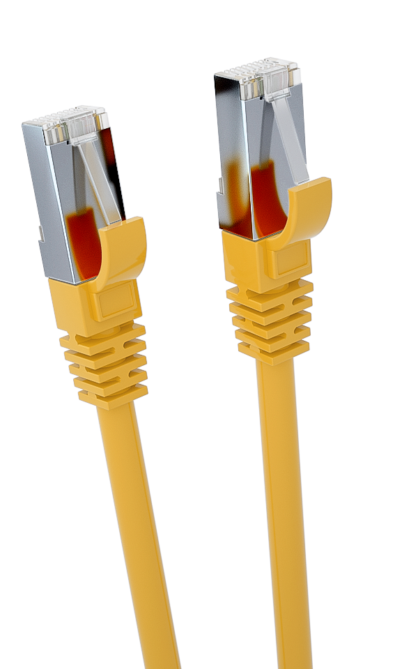 CobiCabling CAT6A S/FTP RJ45 PATCH CORD 26AWG LSZH 0,25 yellow