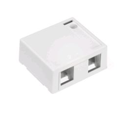 QuickPort 2-Port Surface Mount Box WH