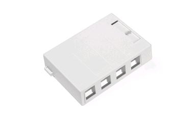 QuickPort 4-Port Surface Mount Box WH