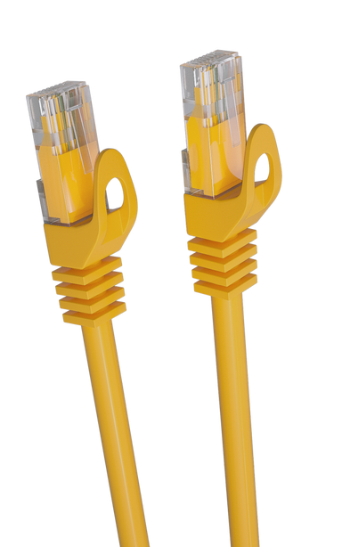 CobiCabling CAT6A UTP RJ45 PATCH CORD 26AWG LSZH 0,25 m Yellow