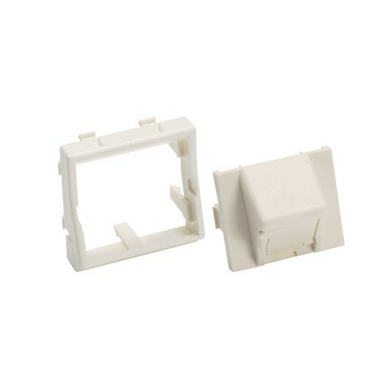 45mm x 45mm adapter with one 1/2-size sloped shuttered insert that accepts one Mini-Com™ Module.
