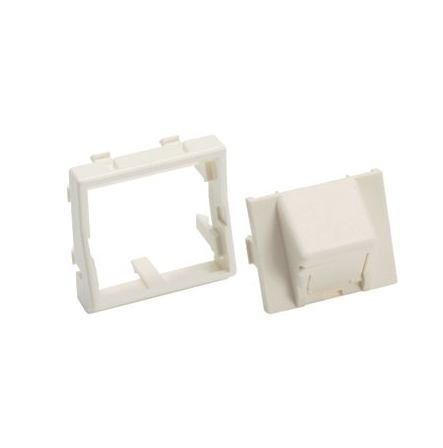 45mm x 45mm adapter with one 1/2-size sloped shuttered insert that accepts one Mini-Com™ Module.