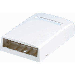 Surface Mount Box, 4 Port, Off White
