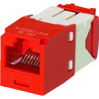 Mini-Com Module, Cat 5e, UTP, Red, TG Style