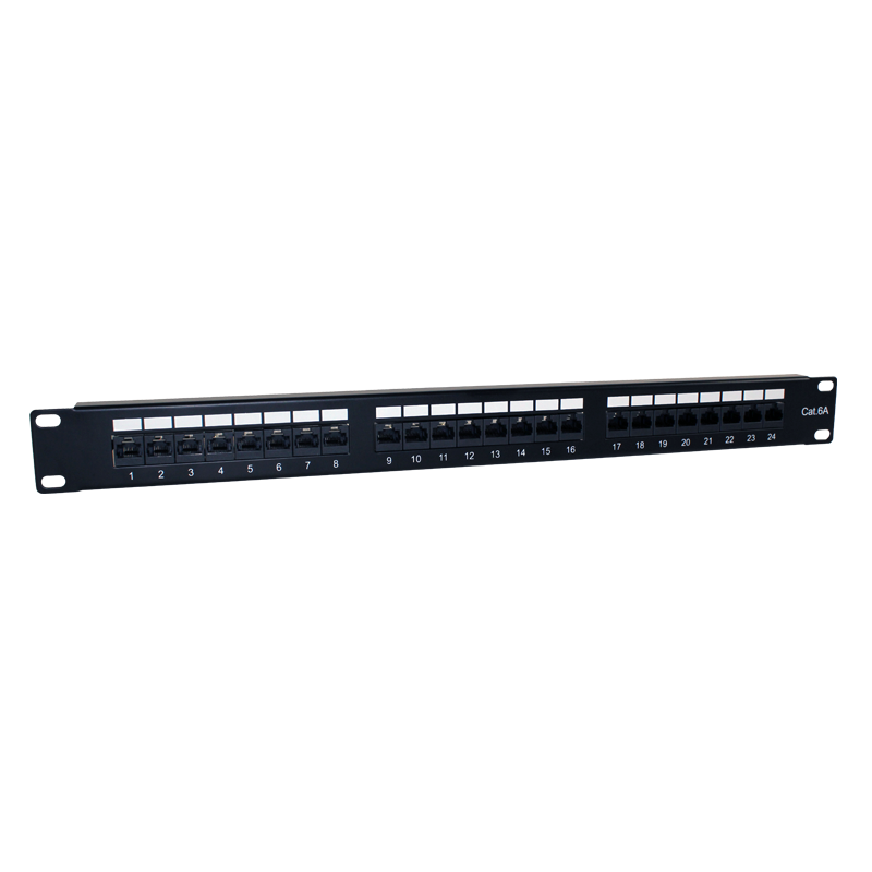 24-Port 1U Cat 6 UTP 110-Style Patch Panel with Earthing and CMC
