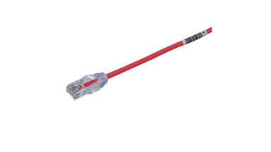 Panduit Copper Patch Cord, Cat 6, AWG 28, Red UTP Cable, 1 m