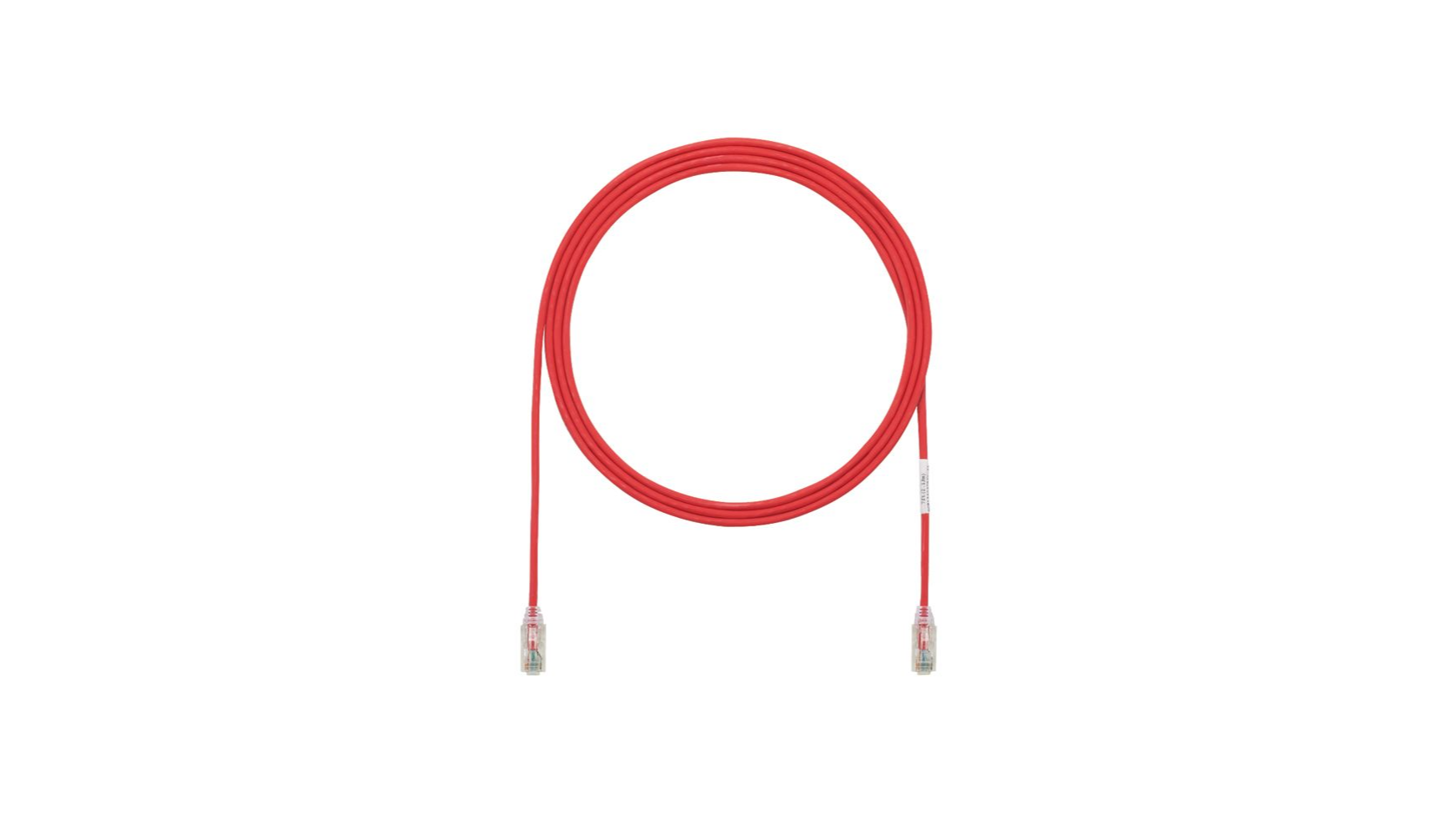 Panduit Copper Patch Cord, Cat 6, AWG 28, Red UTP Cable, 2 m